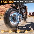 thumbnail image 2 of 16" Electric Dirt Bike Ebike for Teens, 1000W Motor 1500W Peak, 48V 17.5Ah Removable Battery, 16x3" Fat Tire, Full Suspension, UL2849 Certified, White, 2 of 9