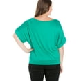 thumbnail image 2 of Women's Plus Size Short Sleeve Loose Fitting Dolman Top, 2 of 2
