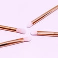 thumbnail image 3 of Juego De 4 Brochas De Maquillaje En Polvo Para Base De Sombra De Ojos, Nariz, Cara, Dorado, 3 of 9