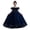 Navy, variant on BFHHYA Girls Tulle Dresses Lace Off Shoulder Long Dress Wedding Birthday Flower Girl Dresses Size 3-14 Years