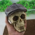 thumbnail image 2 of Halloween Fish Tank Ornament Reptile Skull Head Patterned Aquarium Landscaping for Decoration Light Brown, 2 of 6