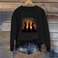 thumbnail image 7 of Jsaierl Halloween Sweatshirts for Women Cute Witch Graphic Pullovers Vintage Classic Crewneck Long Sleeve Sweater Tops Halloween Party Supplies, Sizes S-2XL, 7 of 7