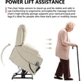 thumbnail image 6 of Large Power Lift Recliner Chair Sofa with Massage and Heat for Big and Tall Elderly,Infinite Positions,Dual Motor,Cup Holders,Extended Footrest,Velvet Home Theater Seat, 6 of 9