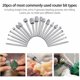 thumbnail image 4 of 20 Pack Dremel Tungsten Carbide Cutting Burrs Rotary Grinder Drill Bits., 4 of 5