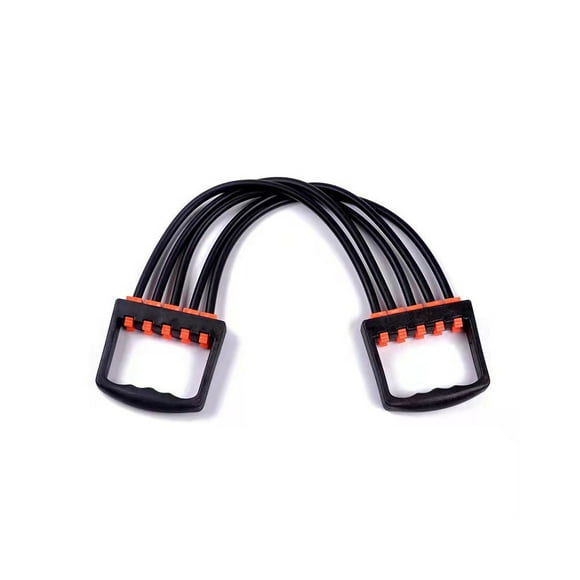 Expansor de pecho, banda estiradora, ejercitador muscular, equipo de fortalecimiento de ejercicio de fuerza de 5 resortes para el hogar y la sala Accesorios para máquinas de ejercicios Negro Soidarity OD028525-05
