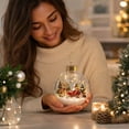 thumbnail image 6 of DefiDgd Lighted Clear Acrylic Christmas Ball Ornament,3D Miniature Snowy Winter Scene Hanging Bauble With Gold Cap for Xmas Tree Holiday Home Decor,Gift, 6 of 7