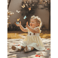 thumbnail image 5 of BemeyourBBs Newborn Baby Girl Bee Romper Dress Summer 2 Piece Outfit Sleeveless Bumble Bee Themed Plaid Tutu Dress Bow Headband Set, 5 of 9
