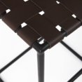 thumbnail image 6 of Dark Brown Woven Leather Bar Stool, 6 of 8