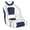 Leg support white and blue stitching, variant on Garvee Boat Captains Chair, Ergonomic High-Back Bucket Boat Seat with Thickened Sponge Padding and Curved Armrests for Fishing, Speedboat, Canoe, White and Red
