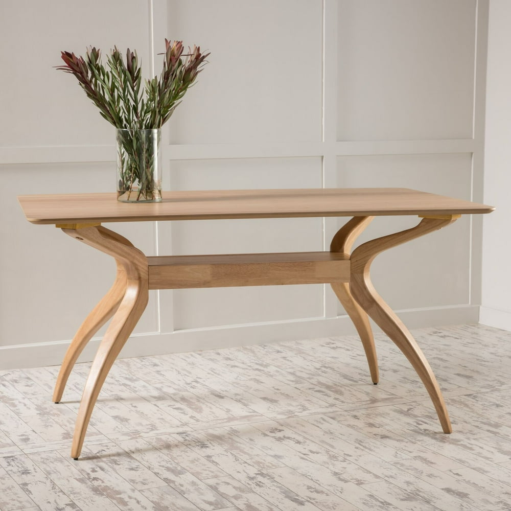 Noble House Logan MidCentury Modern Wood Dining Table, Natural Oak