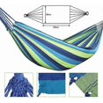 thumbnail image 2 of 185X80 Cm 1 Person Hammock Outdoor Leisure Bed Travel Camping Hanging Swing Blue, 2 of 5