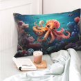 thumbnail image 4 of Yiaed Underwater Plant Octopus Print Brushed Microfiber Envelope Pillowcases, Standard,Envelope Closure Pillow Cases(No pillow core)-16"x24", 4 of 6