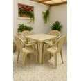 thumbnail image 5 of IWC 5-Piece Resin Rattan Outdoor Patio Dining Set, Taupe, 5 of 6