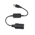 thumbnail image 1 of USB 5V a 12V Encendedor de cigarrillos de coche Toma de corriente Convertidor hembra Cable de adaptador de PVC Cable de línea tholdsy PJ6728-00, 1 of 2