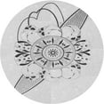 thumbnail image 1 of Ahgly Company Machine Washable Indoor Round Transitional White Smoke Area Rugs, 6' Round, 1 of 7