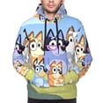 thumbnail image 5 of Lsque Bluey Pattern Casual Men's Hoodie,Hooded Sweatshirt with Kangaroo Pocket,Pullover Hoodie-Large, 5 of 8