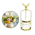thumbnail image 4 of Cabeza de venado de hierro perfecl con maceta de cerámica para jardín y decoración de sala, 4 of 8