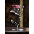 thumbnail image 2 of Zingz & Thingz Lily Tealight Holder - 13.5" - Black and Purple, 2 of 2