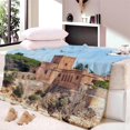 thumbnail image 5 of Digital Printing Flannel Blanket Microfiber Soft Warm Fluffy Bedding Arad Castle On The Rock, 5 of 5