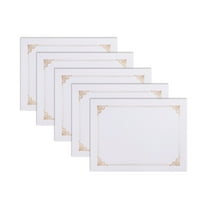 Better Office Products - Certificate cover - for Letter A Size (8.5 in x 11 in) - gold foil border - white (pack of 25)