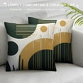 thumbnail image 3 of Nawypu  Abstract Boho Pillow Covers Mid Century Modern Pillow Covers Minimalist Geometric Green Leaves Throw Pillow Covers Home Decor for Sofa Bed Couch, 3 of 5