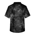 thumbnail image 4 of Men's Nursing Scrubs Short Sleeve Tie Dye V Neck Scrub Shirt Medical Work Uniform with Pocket Scrub Tops for Men Gray 3XL, 4 of 4