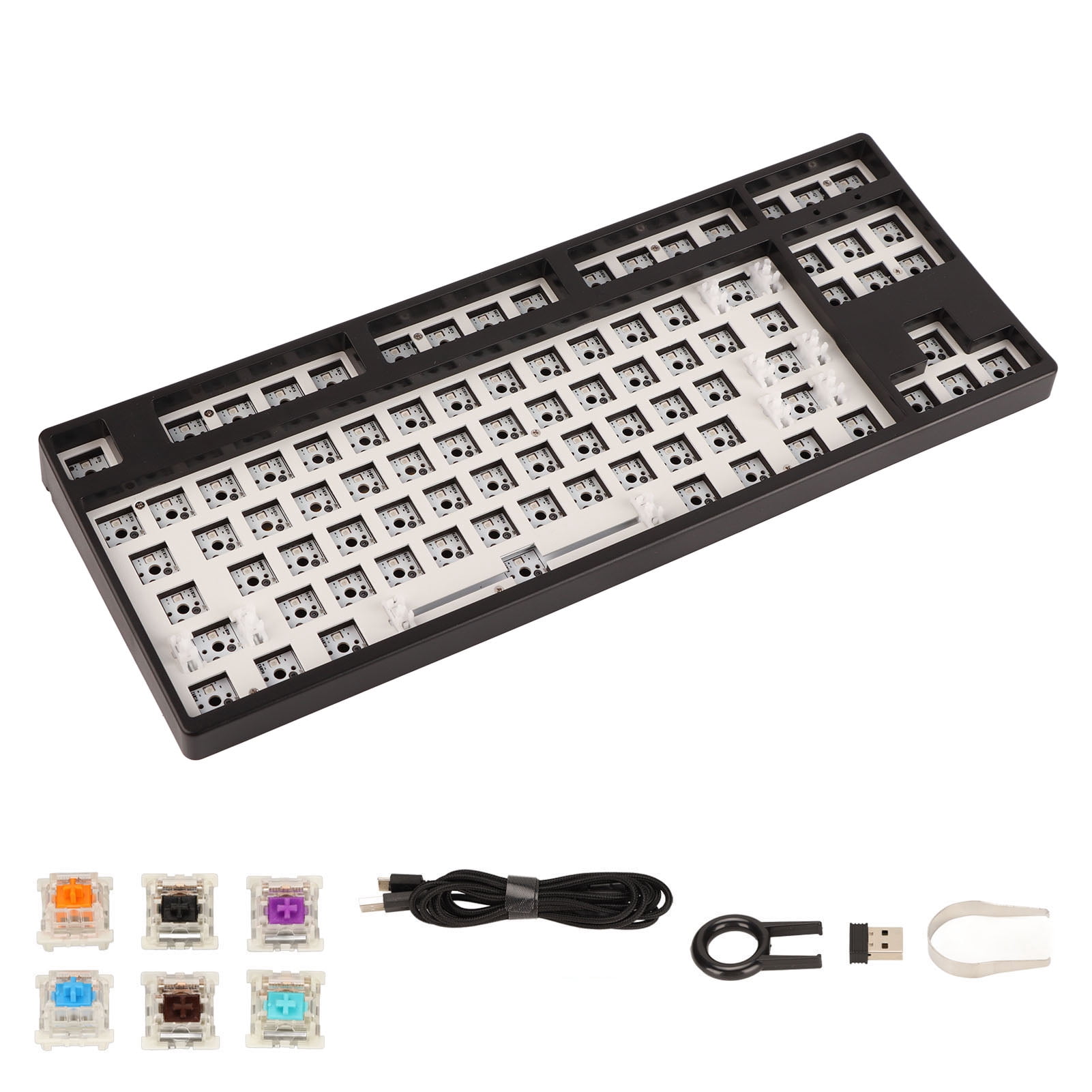 Key Mechanical Keyboard DIY Kit,87 Key RGB Mechanical Custom Gaming Keyboard Mechanical Keyboard DIY Kit Ultra Responsive