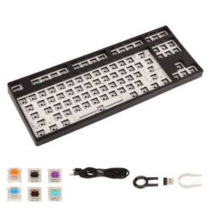 Clé mécanique clé DIY Kit,87 Clé RGB Clavier mécanique de jeu personnalisé DIY trousse Ultra Répondant