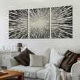 thumbnail image 2 of ONETECH Abstract Canvas Painting Wall Art: Large Modern Framed Neutral Print Decor Contemporary Textured Cream Grey Color Picture Long Horizontal Hand Painted Artwork for Home  12''x16''X3 Panels, 2 of 4