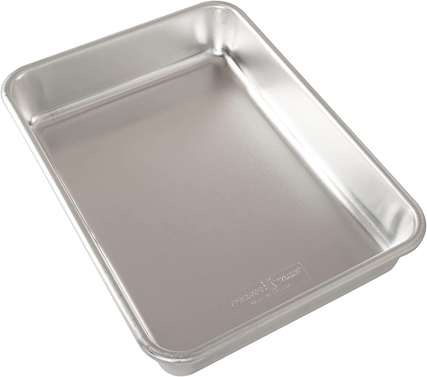 Natural Aluminum Commercial Cake Pan with Lid, Silver Rectangular Cake Pan with Lid