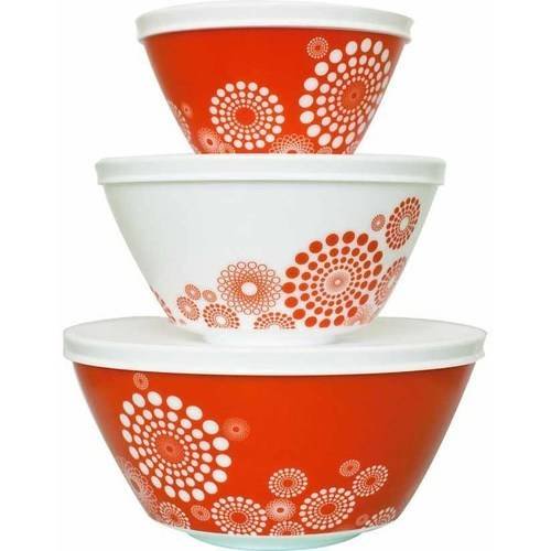 Vintage Charm Inspired by Pyrex 6Piece Mixing Bowl Set