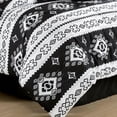 thumbnail image 4 of Chezmoi Collection Indie 7-Piece Southwestern Aztec Comforter Set, Black White Geometric Symbols Printed Washed Microfiber Bedding, King, 4 of 9