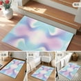 thumbnail image 6 of 2x3 Door Mat Rug, Abstract Minimalistic, Non-Skid Rubber Backing Large Rectangle Rugs - Living Room Bedroom Home Office, Turquoise Pink Ombre Aesthetic Color Art Indoor Floor Mat Carpets Washable Rug, 6 of 9