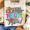 thumbnail image 2 of Preppy Teacher Shirt, Last Day Of School Shirt, Teacher Summer Shirt, Teacher Life Shirt, Teacher Appreciation Gift, Retro Teacher Checkered Shirt, 2 of 6