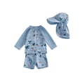 thumbnail image 1 of Baby Toddler Boy Rashguard Set Marine Life Printed Tops Shorts, Hat, 1 of 7