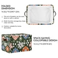 thumbnail image 2 of Yayeee 2 Pack Canvas Storage Basket with Handles for Shelves Fabric Bins Closet Organizer, Blue Geometric Flowers, 2 of 8