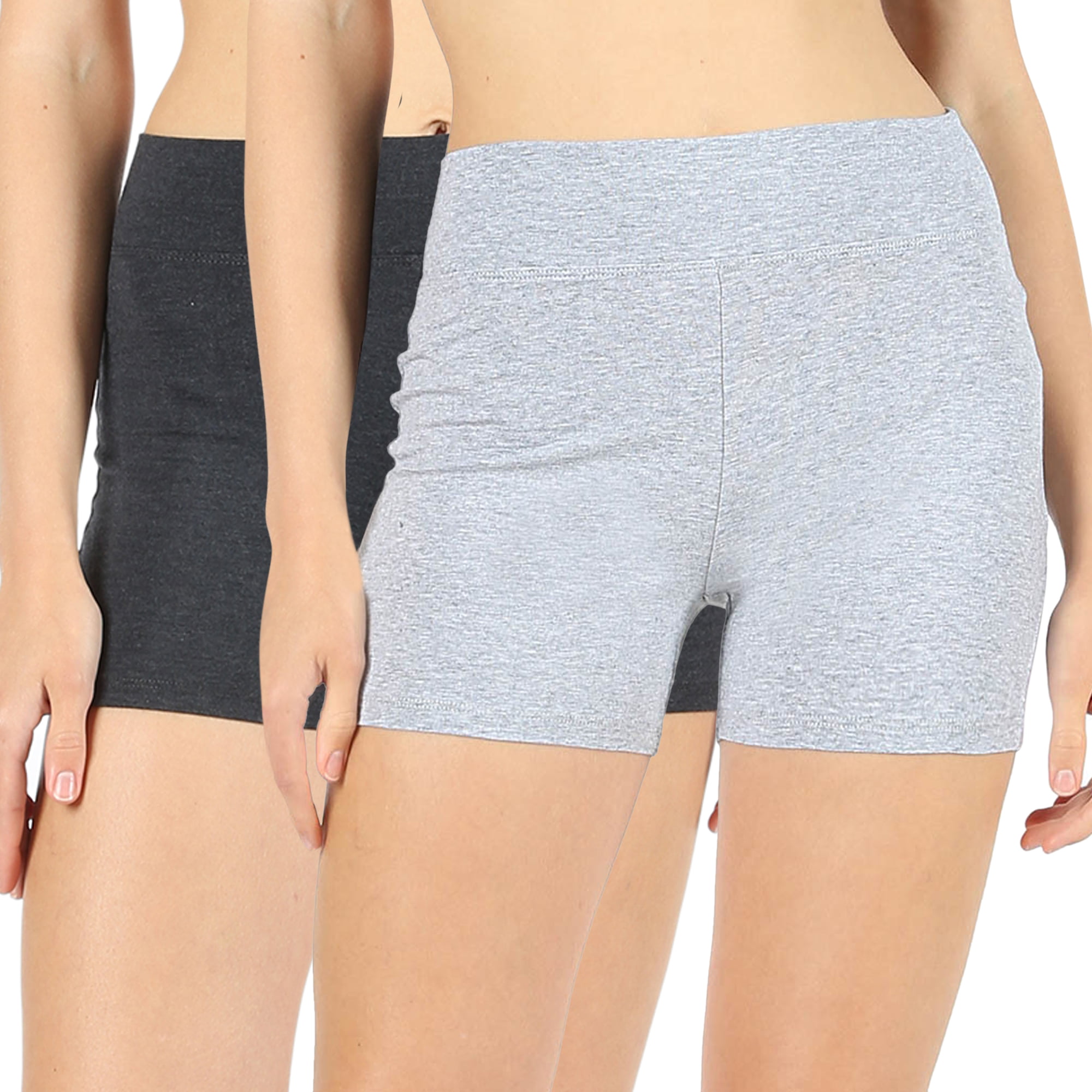 TheLovely - Womens & Plus Soft Cotton Stretch High Waist Sports Short ...