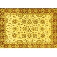 thumbnail image 1 of Ahgly Company Machine Washable Indoor Rectangle Abstract Yellow Modern Area Rugs, 2' x 4', 1 of 4