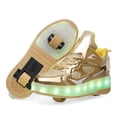 thumbnail image 1 of Zapatos recargables luminosos zapatos luces LED niños adultos patines cordones ruedas, 1 of 5