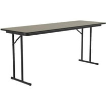 Correll 3/4" High Pressure Folding Seminar Table with Off-Set Leg Natural Sand