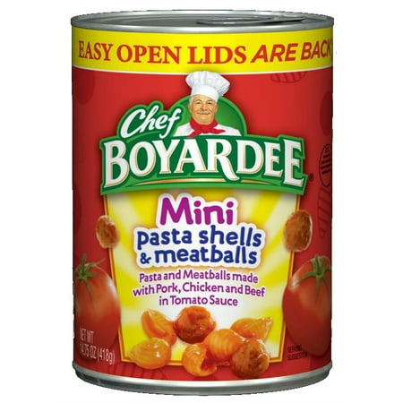 Chef Boyardee Mini Pasta Shells and Meatballs, 14.75 oz - Walmart.com