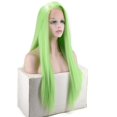 thumbnail image 4 of Synthetic Lace Front Wig Straight Lace Wigs Mixed Green Wig Hair Replacement Wigs, 4 of 5
