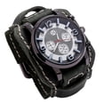 thumbnail image 1 of Reloj de pulsera Sunnimix Punk Retro Cuero Verde, 1 of 8