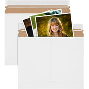 APQ Pack of 10 White Rigid Mailers 11 1/2 x 9. Side-Loading Paperboard envelopes 11.5 x 9 Self-Seal Photo mailers. Peel