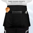 thumbnail image 1 of Apron with 3 Pockets - Short Black Waitress Apron, Waterproof (23.6x15.7), 1 of 2