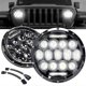 thumbnail image 1 of Pair 7 Inch LED DRL Headlights W/Adapter For Land Rover Defender Wrangler TJ JK, 1 of 1