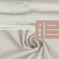thumbnail image 5 of Dznils Beige Farmhouse Fabric Shower Curtain, Ruffle Bathroom Curtain with 12 Hooks, 72" x 72", 5 of 11