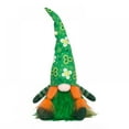 thumbnail image 4 of 1/2 Pack St.Patrick's Day Gnome Plush Elf Doll Decorations, Esho Mr and Mrs Green Buffalo Plaid Handmade Scandinavian Tomte, Saint Patrick's Day Irish Decorations Home Table Ornaments, 4 of 6