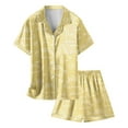 thumbnail image 5 of Ensemble de Pyjamas en Satin pour Garçons Manches Courtes Imprimées Pyjamas Boutonnés Ensemble de Pyjamas Décontractés Pyjamas pour Filles Garçons Filles Mode, 5 of 5