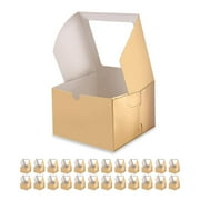 PKGSMART Cake Boxes Boxes with Window, Bakery Boxes, Treat Boxes for Bakery, 6x6x4 inches, 25 Count